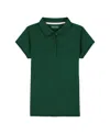 Nautica Big Girls Short Sleeve Interlock Polo Shirt In Green