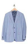 Nautica Blue Chambray Two Button Notch Lapel Stretch Cotton Sport Coat In Blue