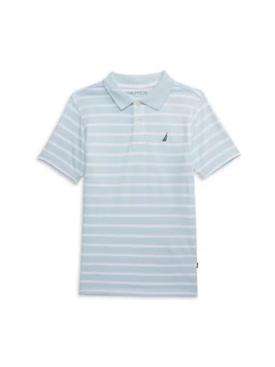 Nautica Babies' Boy's Cotton Striped Polo Shirt In White