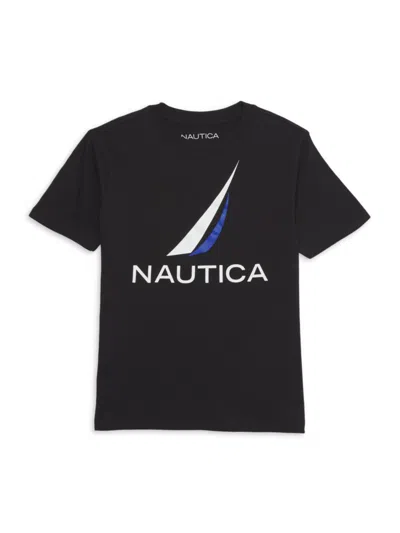 Nautica Babies' Boy's Logo Cotton T-shirt In Black