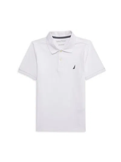 Nautica Babies' Boy's Logo Polo Shirt In White