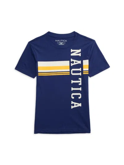 Nautica Babies' Boy's Logo Tee In Blue Depth