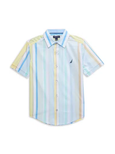 Nautica Kids' Boy's Sail Striped Short-sleeve Shirt