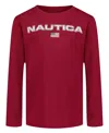Nautica Toddler And Little Boys 2t-7 Flag Design Long Sleeve T-shirt In Red