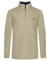 Nautica Boys 4-20 Quarter Zip-up Jacket In Brown