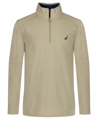 Nautica Kids' Boys 4-20 Quarter Zip-up Jacket In Brown