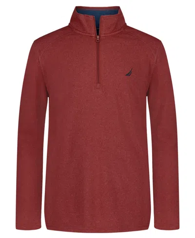 Nautica Kids' Boys 4-20 Quarter Zip-up Jacket In Brown