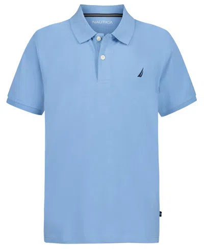 Nautica Kids' Boys' 8-20 Anchor Solid Short-sleeve Polo Shirt In Blue