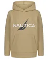 Nautica Boys 8-20 J-class Mesh Pullover Hoodie In Brown