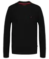 Nautica Boys' 8-20 J Class Solid Crew Sweater In Black