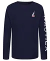 Nautica Toddler And Little Boys 2t-7 Usa J-class Printed Sleeve T-shirt In Blue