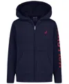 Nautica Boys' 8-20 Zip-up Hoodie In Blue