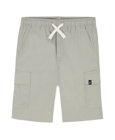 Nautica Kids' Boys' 8-20 Pull-on Flap Cargo Shorts In Gray
