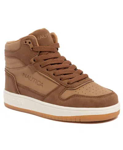 Nautica Kids' Boys' Sirie Casual High-top Sneakers In Brown