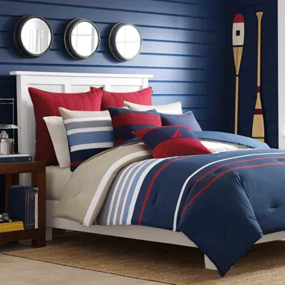 Nautica Bradford Duvet Set In Blue