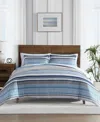 Nautica Closeout!  Bradlee 3 Piece Comforter Set, King In Grey,blue