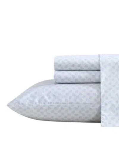 Nautica Breezy Bloom Cotton Percale Sheet Set In Blue