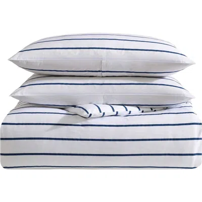 Nautica Brenton Stripe Duvet Set In Navy