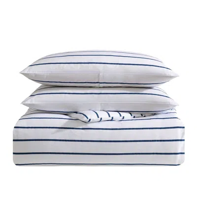 Nautica Brenton Stripe Navy Twin Duvet Cover Set