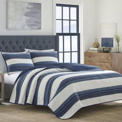 Nautica Briars Navy Cotton Reversible Quilt