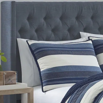 Nautica Briars Standard Sham In Navy;white