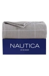 Nautica Bridgeport Waffle Grid Quilt In Grey/white