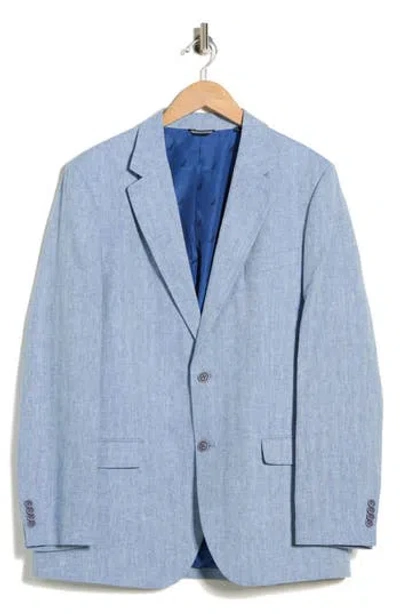 Nautica Brielle Herringbone Cotton & Linen Blend Sport Coat In Blue