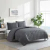 Nautica Brushed Micro Jersey Grey Twin Quilt-sham Set