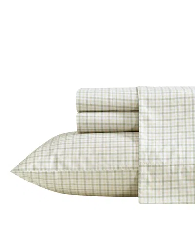 Nautica Calm Seas Gingham 200-thread Count Cotton Percale 4-pc. Sheet Set, Full In Green
