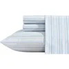 Nautica Camp Stripe 200 Thread Count Sheet Set In Lt-pastel Blue