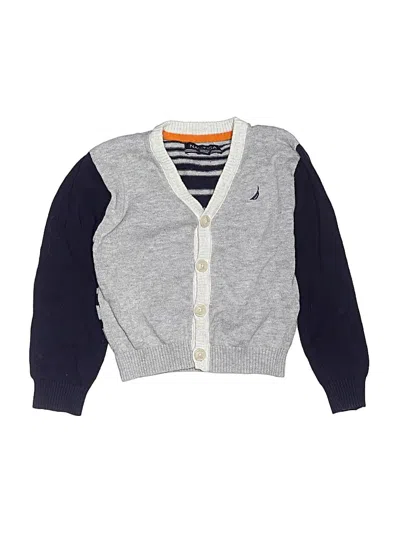 Pre-owned Nautica Kids' Cardigan Sweater In Gray