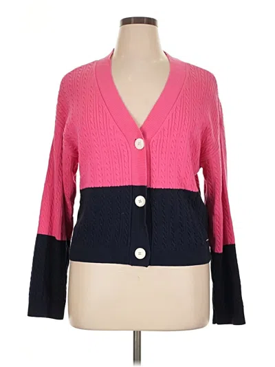 Pre-owned Nautica Cardigan Sweater In Pink