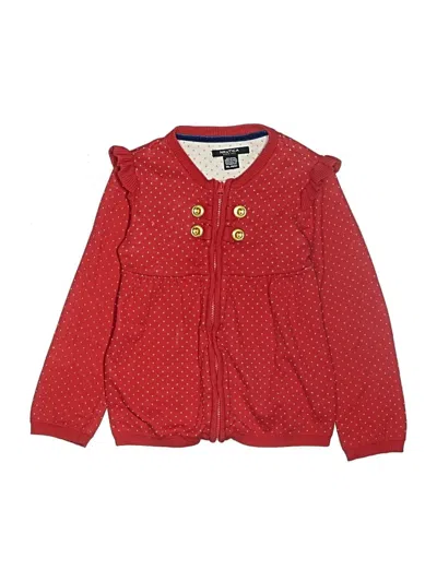 Pre-owned Nautica Kids' Cardigan Sweater In Red