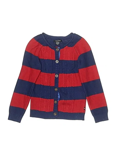 Pre-owned Nautica Kids' Cardigan Sweater In Red