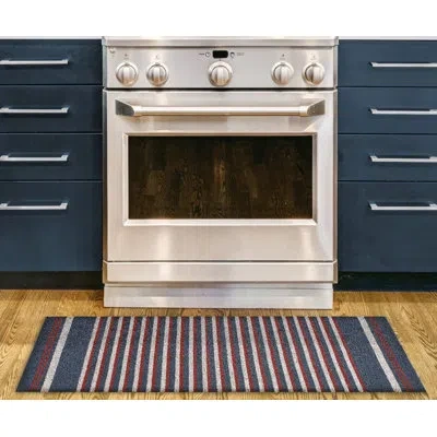 Nautica Caspien Machine Washable Pvc Loop Tpr Backing Rugs In Navy,red,white
