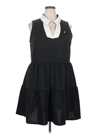 Pre-owned Nautica Casual Dress In Black