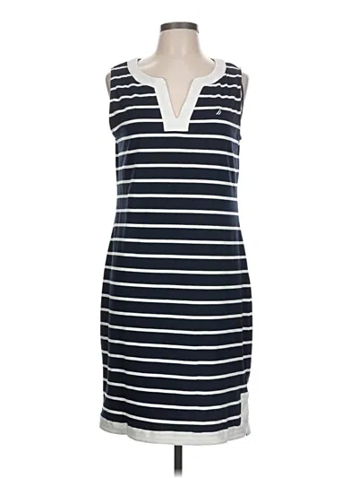 Pre-owned Nautica Casual Dress In Blue