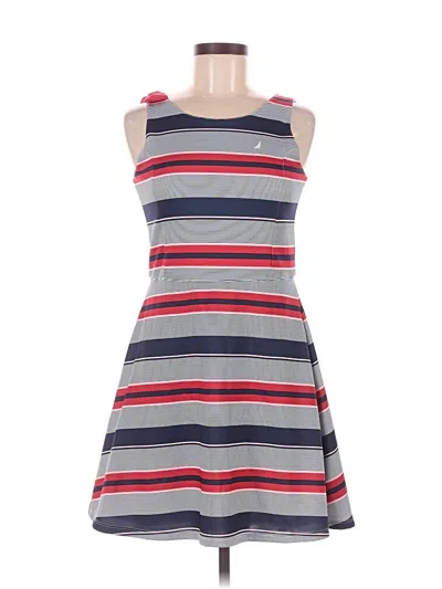 Pre-owned Nautica Casual Dress In Gray