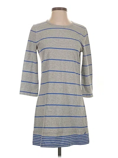 Pre-owned Nautica Casual Dress In Gray