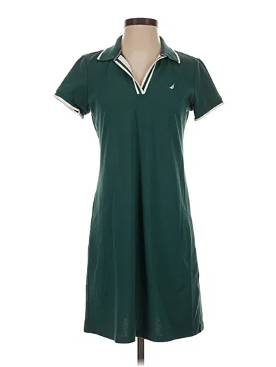 Pre-owned Nautica Casual Dress In Green
