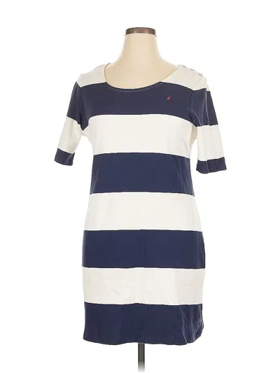 Pre-owned Nautica Casual Dress In White