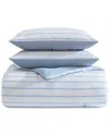 Nautica Chambray Waves Comforter Set In Blue