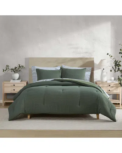 Nautica Chenille Jacquard Chenille Duvet Set In Green