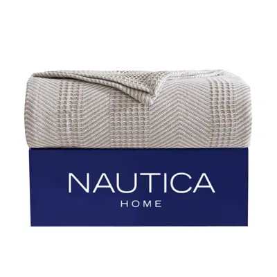 Nautica Chevron Brown Twin Blanket