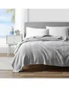 Nautica Chevron Stripe Yarn Dye Cotton Blanket Collection In Grey