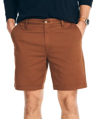 Nautica Classic-fit 8.5" Stretch Chino Flat-front Deck Short In Coconut Shell
