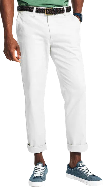 Nautica Classic Fit Full-length Casual Pants In White