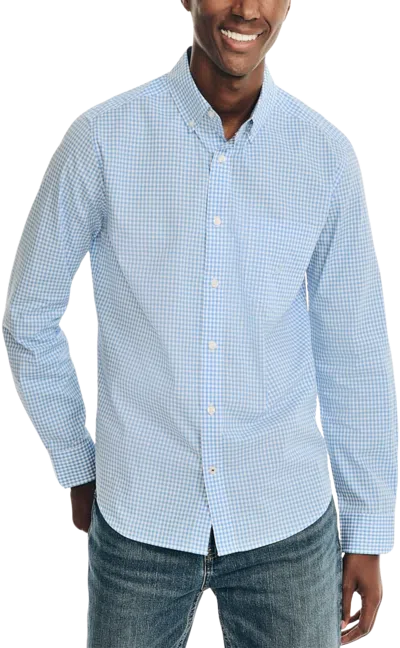 Nautica Classic Fit Wrinkle-resistant Gingham Button Up Shirt In Multi