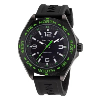Nautica Clearwater Beach Black Silicone Mens Watch