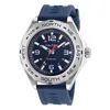 Nautica Clearwater Beach Recycled Silicone 3-hand Watch In Blue